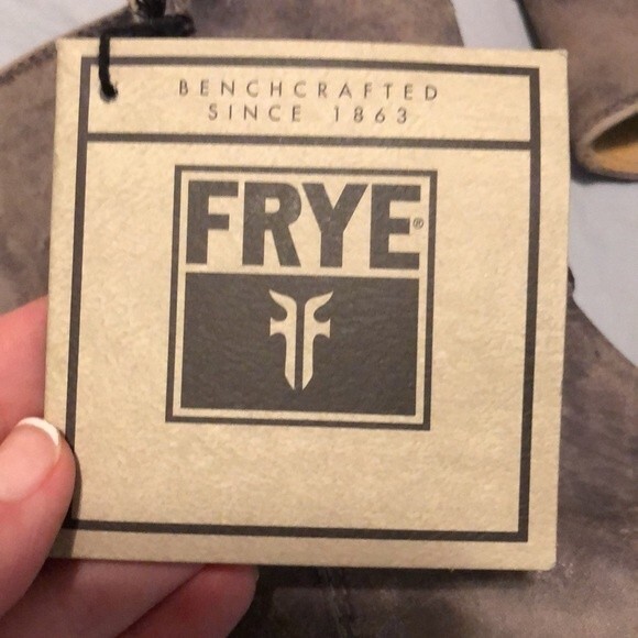 FRYE Lindsay Plate Short Women's Cowboy Cowgirl Gray Boot Stone Grey Sz 6 B - Picture 3 of 10